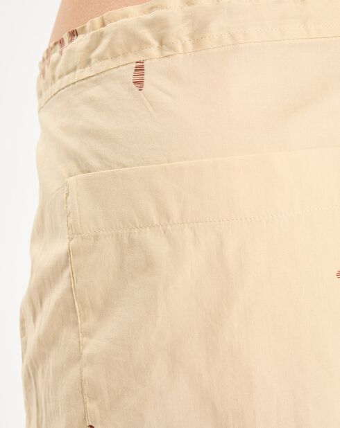 Beige broek met print van Titouan