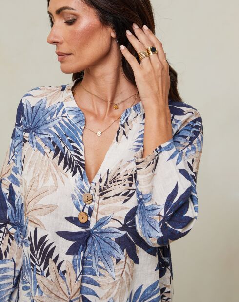 Tunique 100% Lin Lola marine