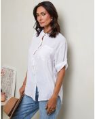Chemise 100% Lin Vicky blanche