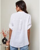 Chemise 100% Lin Vicky blanche