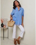Chemise 100% Lin Vicky indigo