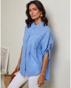 Chemise 100% Lin Vicky indigo