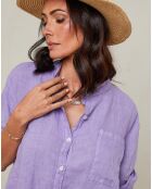 Chemise 100% Lin Vicky lilas
