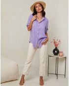 Chemise 100% Lin Vicky lilas