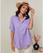 Chemise 100% Lin Vicky lilas