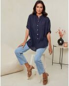Chemise 100% Lin Vicky marine