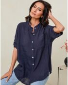 Chemise 100% Lin Vicky marine