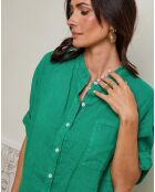 Chemise 100% Lin Vicky verte