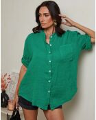 Chemise 100% Lin Vicky verte