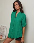 Chemise 100% Lin Vicky verte