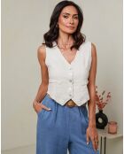 Gilet 100% Lin Lorie beige