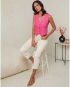 Gilet 100% Lin Lorie fushia