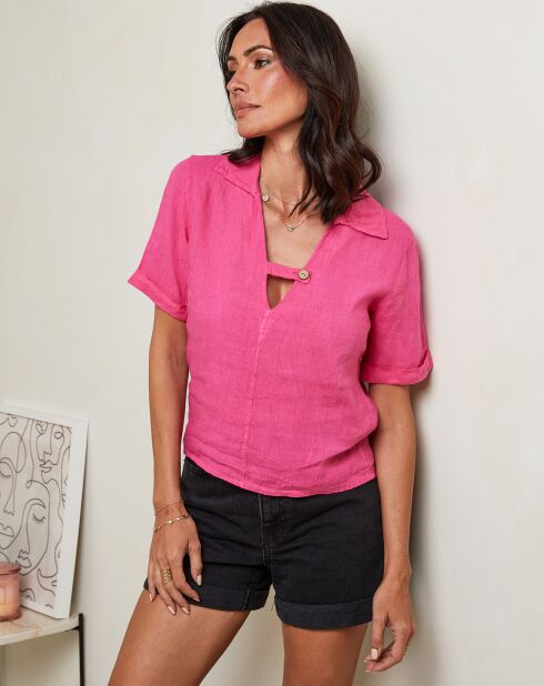 Top 100% Lin Mimie fushia