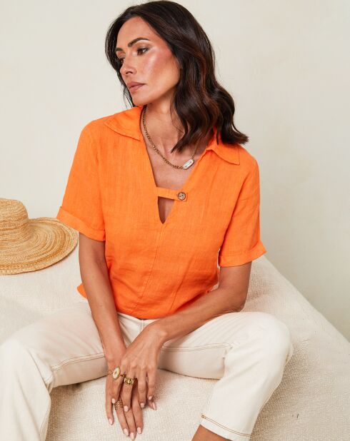 Top 100% Lin Mimie orange