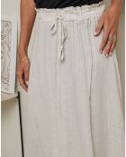 Jupe 100% Lin Nubia beige