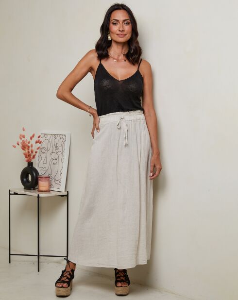 Jupe 100% Lin Nubia beige