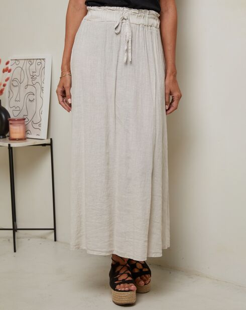 Jupe 100% Lin Nubia beige