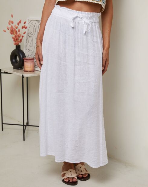 Nubia witte rok van 100% linnen