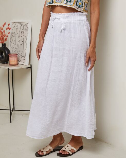 Nubia witte rok van 100% linnen