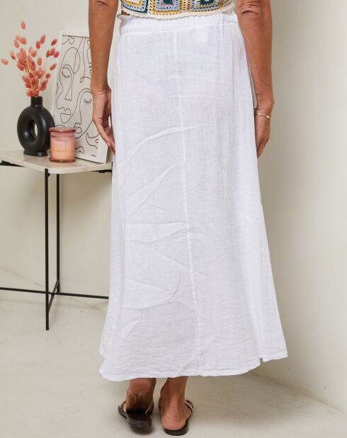 Nubia witte rok van 100% linnen