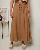 Jupe 100% Lin Nubia camel