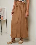Jupe 100% Lin Nubia camel