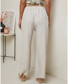 Pantalon 100% Lin Laureannie beige