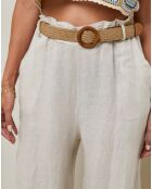 Pantalon 100% Lin Laureannie beige