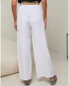 Pantalon 100% Lin Laureannie blanc