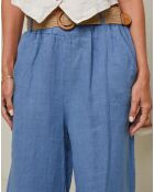 Laureannie indigobroek van 100% linnen