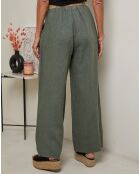 Pantalon 100% Lin Laureannie kaki
