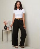 Pantalon 100% Lin Laureannie noir