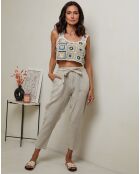 Pantalon 100% Lin Mary beige