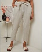 Pantalon 100% Lin Mary beige