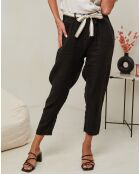 Pantalon 100% Lin Mary noir