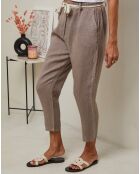 Pantalon 100% Lin Mary taupe
