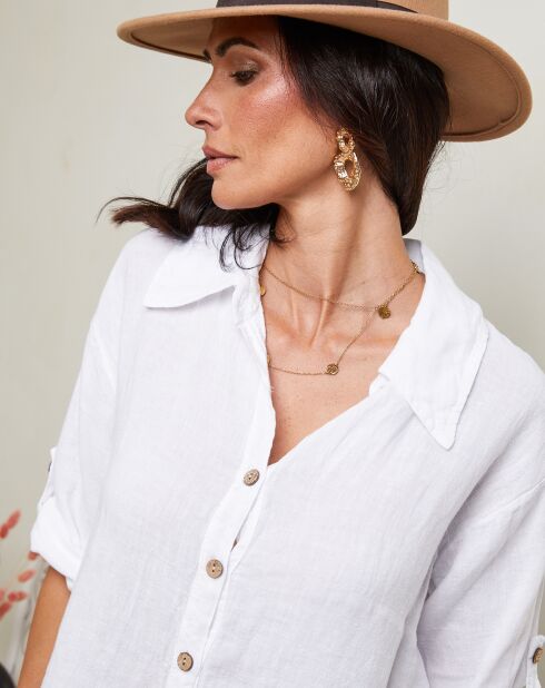 Chemise 100% Lin Imani blanche