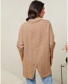 Chemise 100% Lin Imani camel