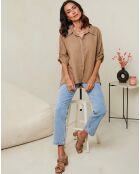 Chemise 100% Lin Imani camel