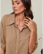 Chemise 100% Lin Imani camel
