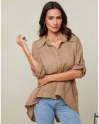 Chemise 100% Lin Imani camel