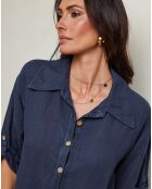 Chemise 100% Lin Imani marine