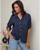 Chemise 100% Lin Imani marine