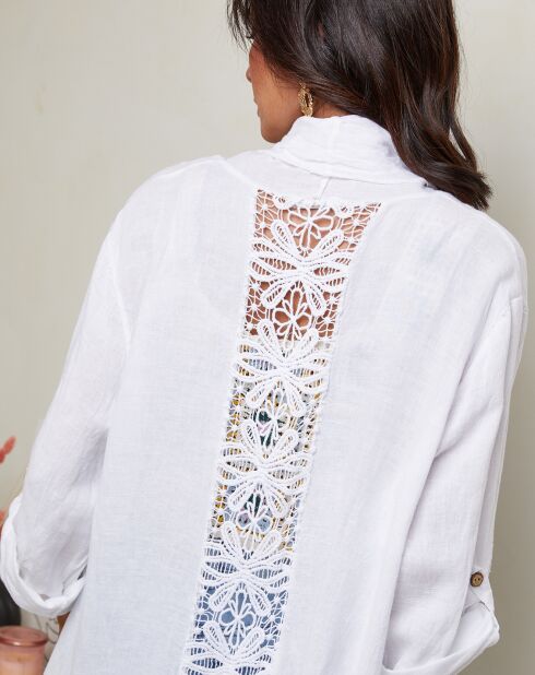 Gilet 100% Lin Tehani blanc