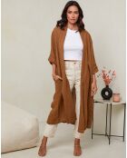 Gilet 100% Lin Tehani camel