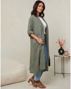 Gilet 100% Lin Tehani kaki