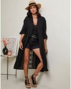 Gilet 100% Lin Tehani noir