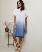 Robe 100% Lin Rhodia indigo