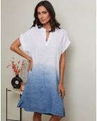 Robe 100% Lin Rhodia indigo