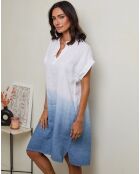 Robe 100% Lin Rhodia indigo